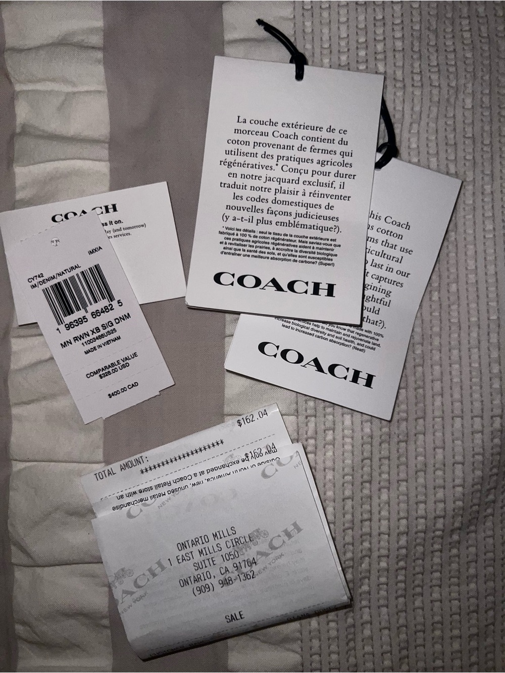 Coach denim mini Rowan cherry - Picture 3 of 3